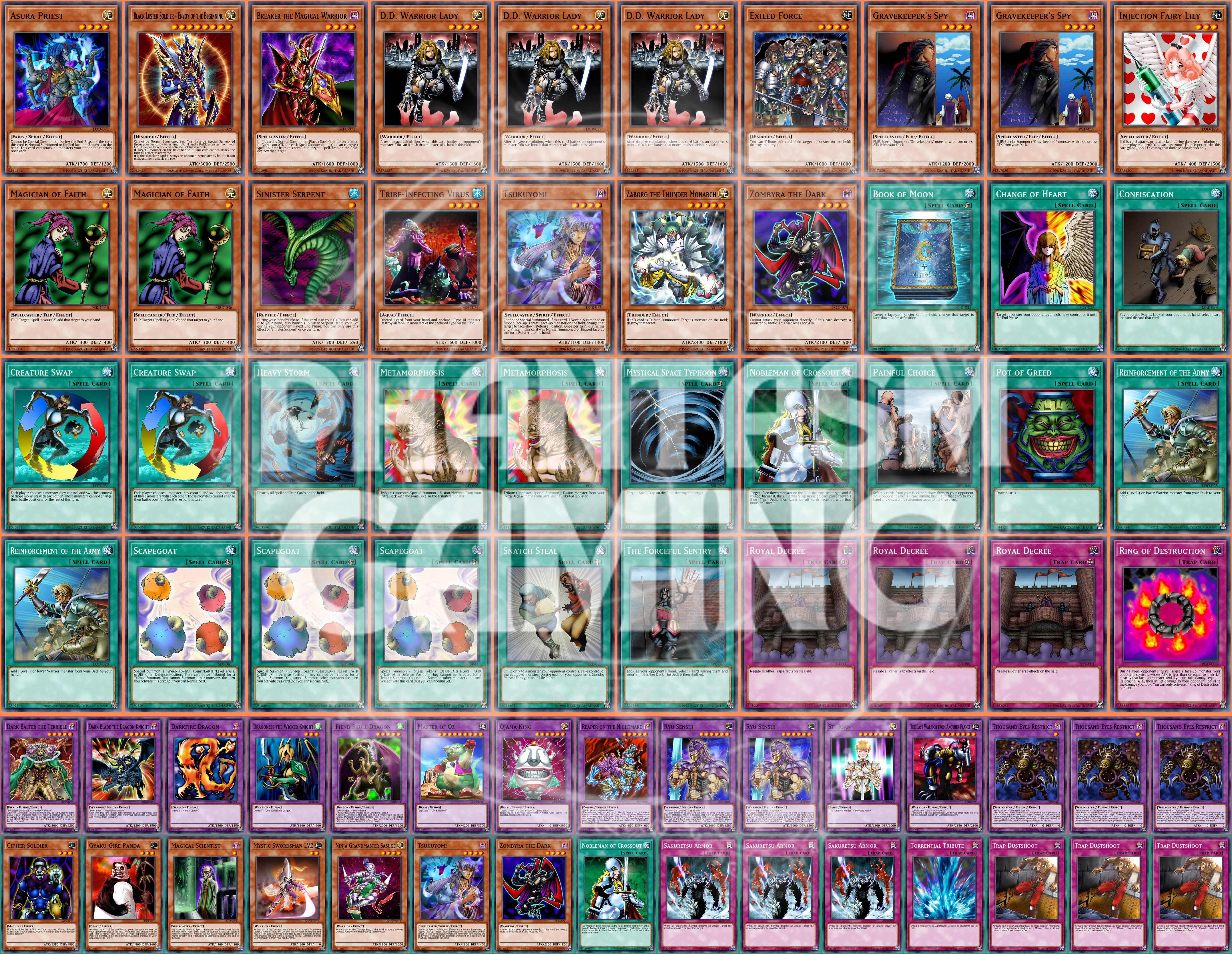 Goat Control Deck Warrior Lady Zaborg Tribe Fairy Lily Yugioh | eBay